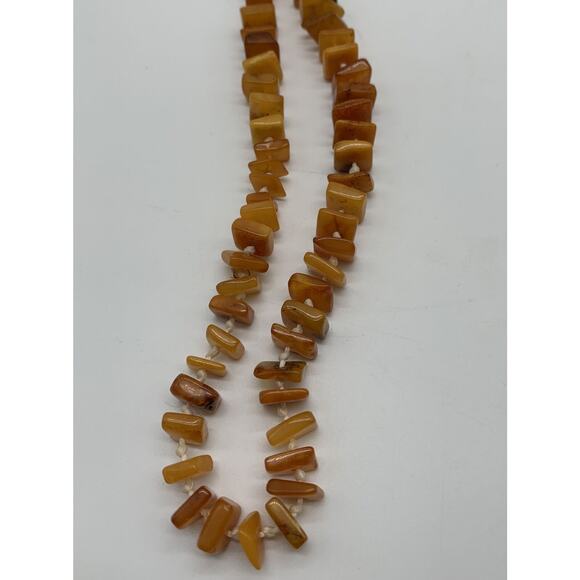 Vintage Butterscotch Natural Graduated Amber Necklace 54” 78 Grams Estate - Picture 5 of 6